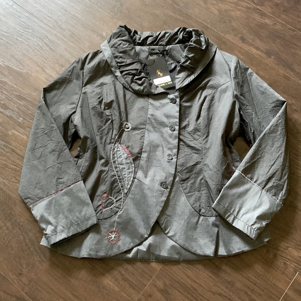 Unique NWT Virginia & Moi plus size jacket blazer with amazing details